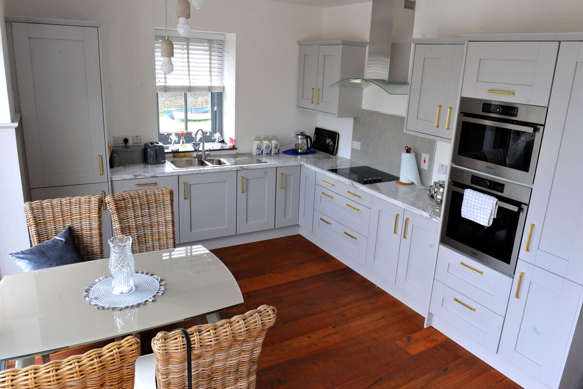The kitchen/dining area. 