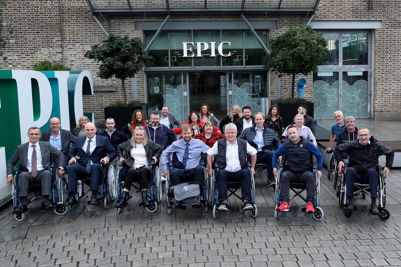 A great line up rolling with Spinal Injuries Ireland for A Day In My Wheels. Picture: MAXWELLS A great line up rolling with Spinal Injuries Ireland for A Day In My Wheels. Picture: MAXWELLS