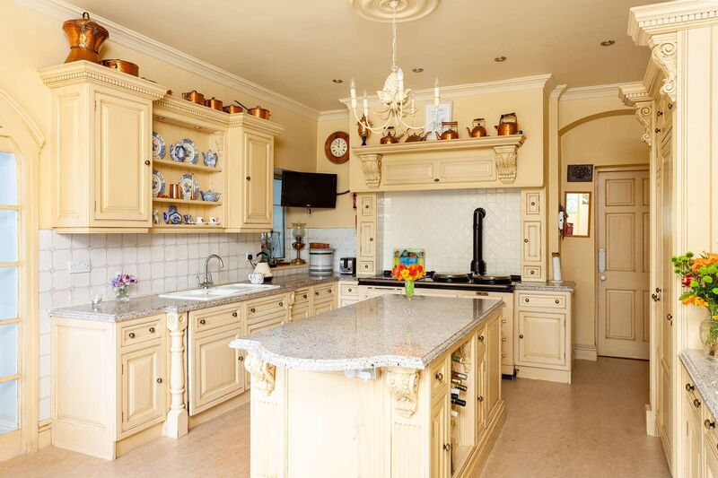 Clive Christian-made  kitchen with gas-fired Aga