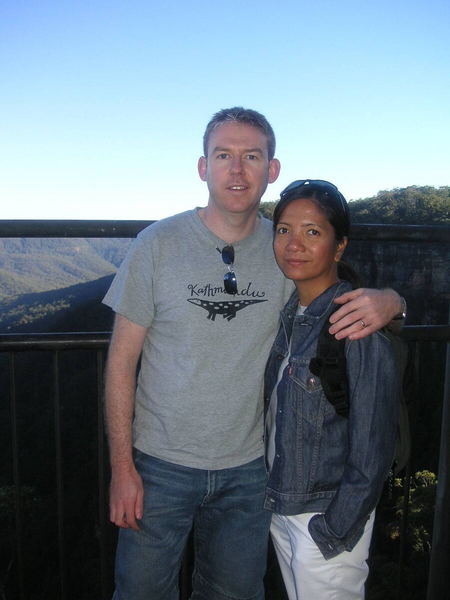 Gavin Gollogley in Bundanoon with his wife Carmela in 2006.