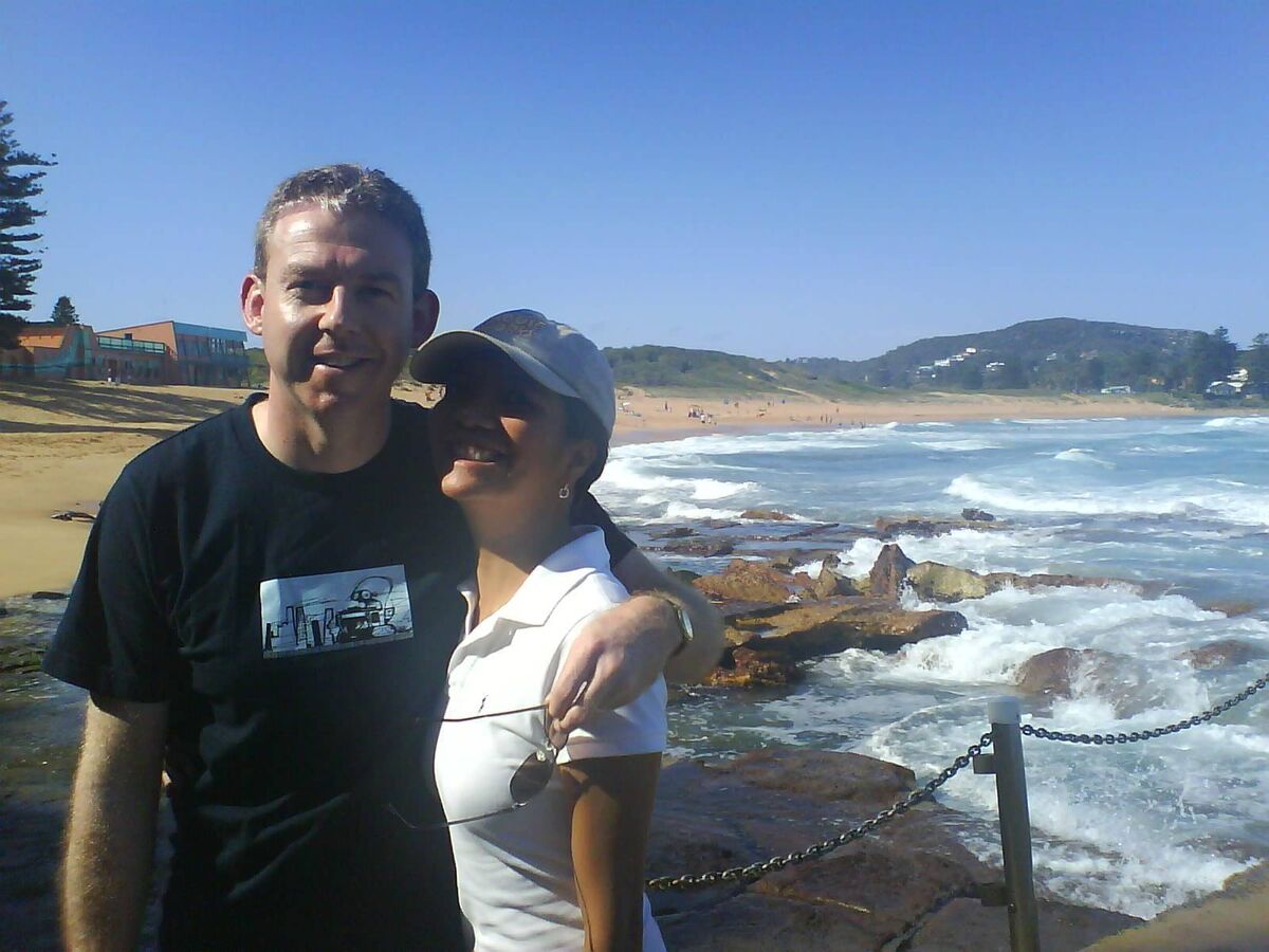 Gavin and Carmela Gollogley in Sydney in 2008. Gavin says the "right opportunity" would have to present itself for a move back to Ireland.
