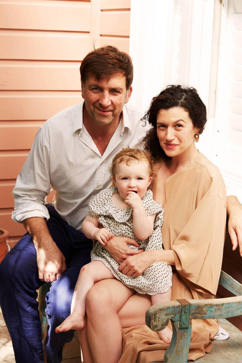 Noelle McCarthy with her husband John Daniell and daughter Eve in New Zealand now