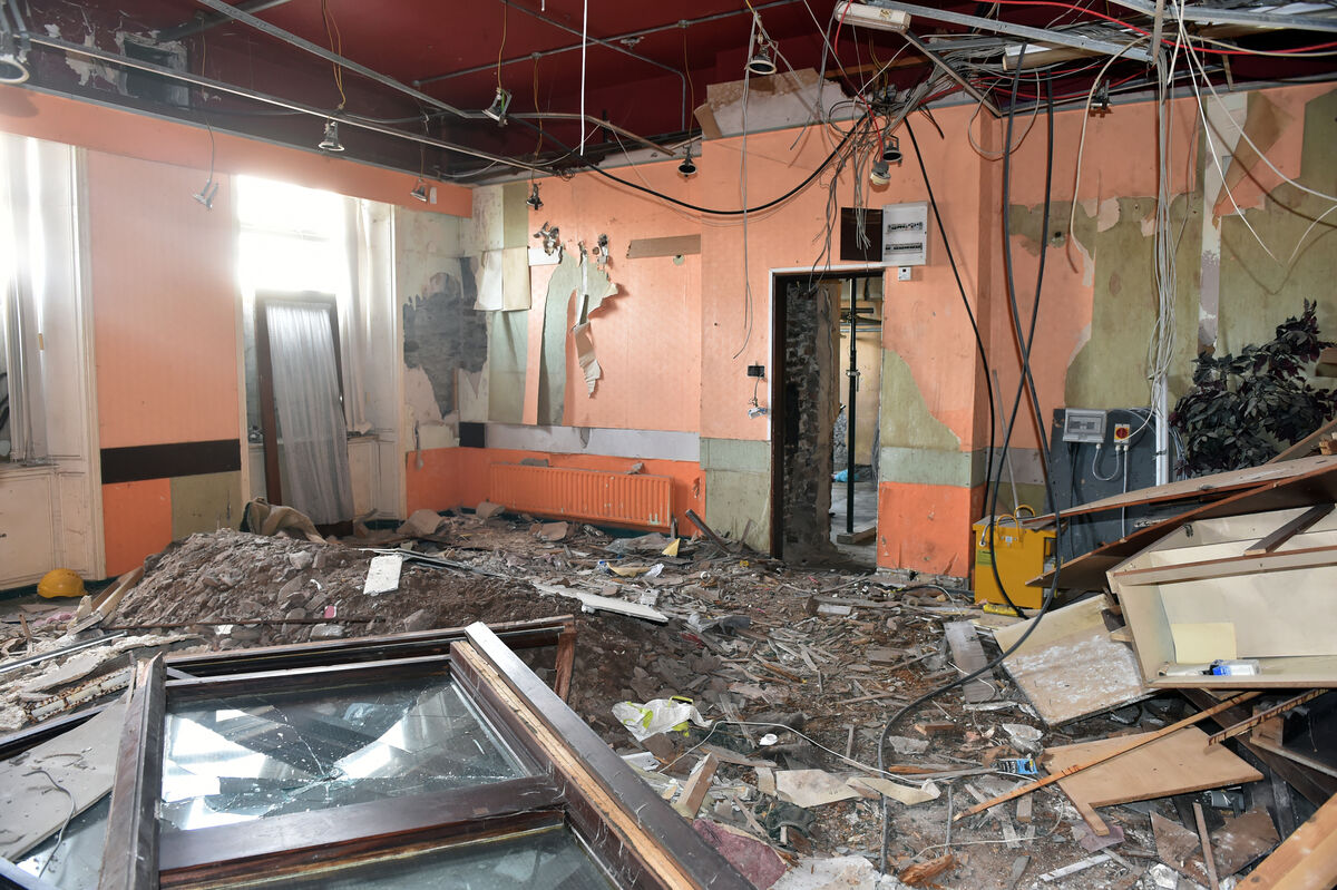 Downstairs in Moore's hotel. 
