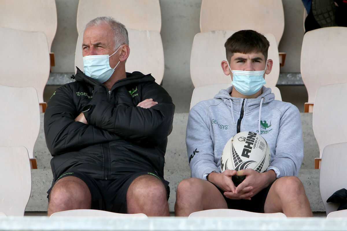 Eric Elwood with his son Colum at Dubarry Park.