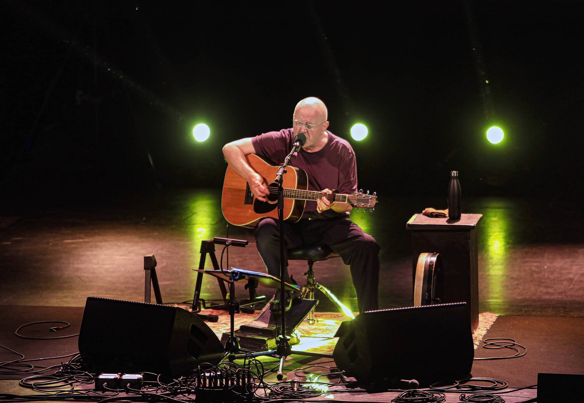 Christy Moore headlined the highly-anticipated first indoor pilot gig in Ireland at Gleneagle INEC, Killarney on Saturday, June 26 in front of 200 people.  Accounts from Mr Moore company showed a post-tax loss of €146,460 in the 12 months to the end of March this year Picture: Valerie O'Sullivan/