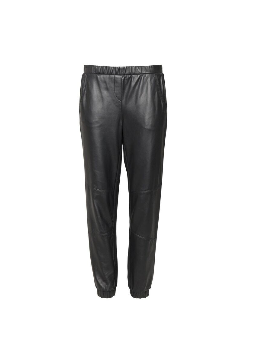 Leather &amp; wool pants, €275 Manley