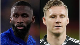 <p>Antonio Rudiger and Bernd Leno (John Walton/ Frank Augstein/PA)</p>