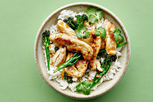 Marmalade chicken and broccoli