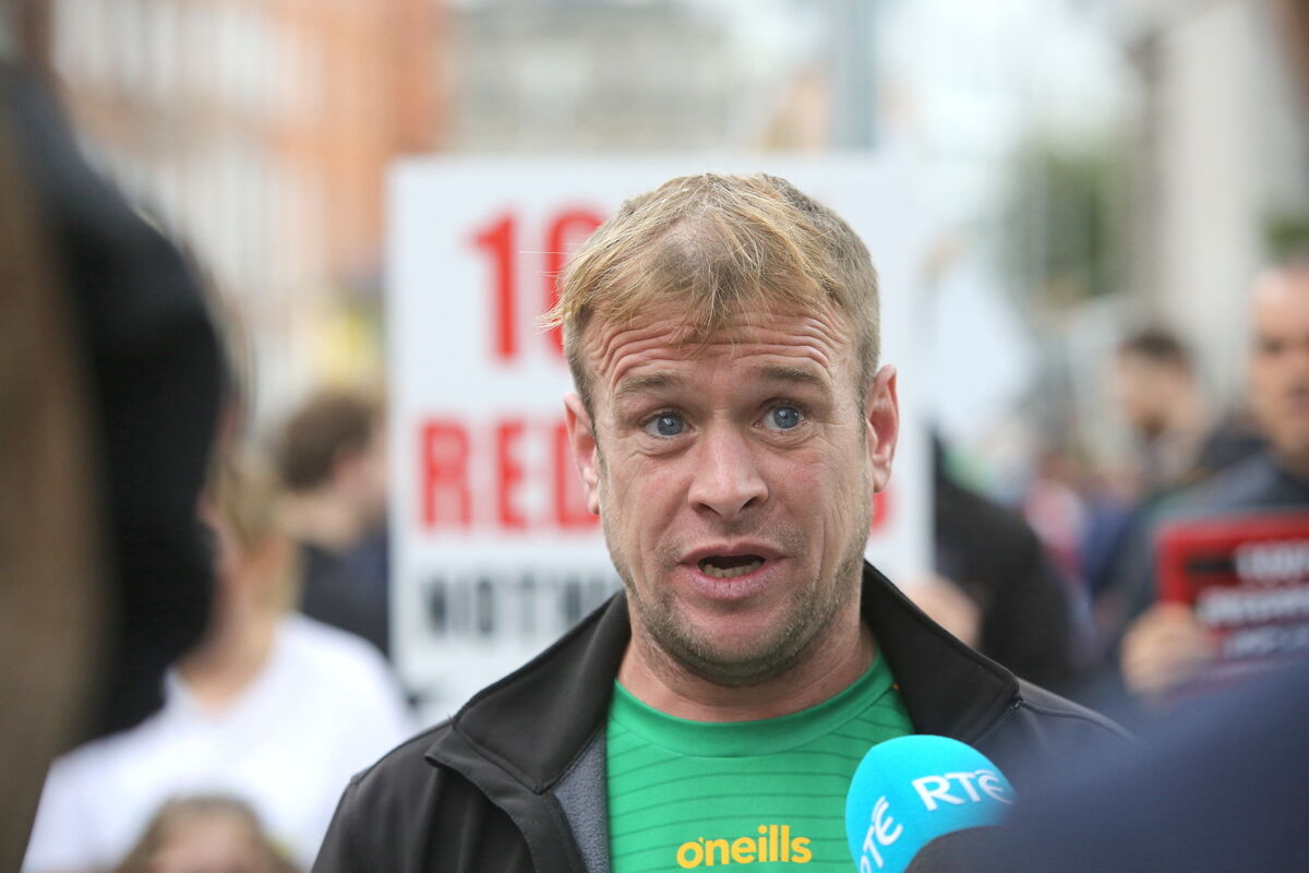 Paddy Diver from Inishowen Co Donegal, one of the protest's organisers. Picture: Gareth Chaney/Collins Photos