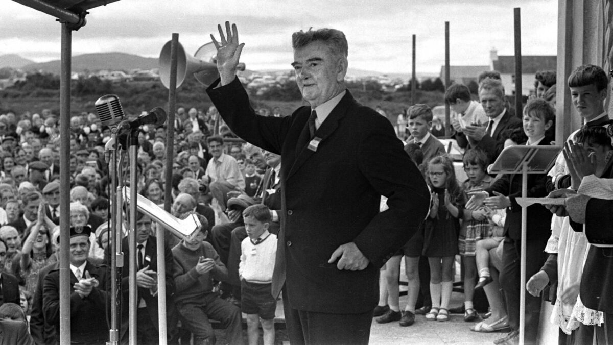 Tom Barry at a Kilmichael Commemoration in 1970.  Picture: Irish Examiner Archive 