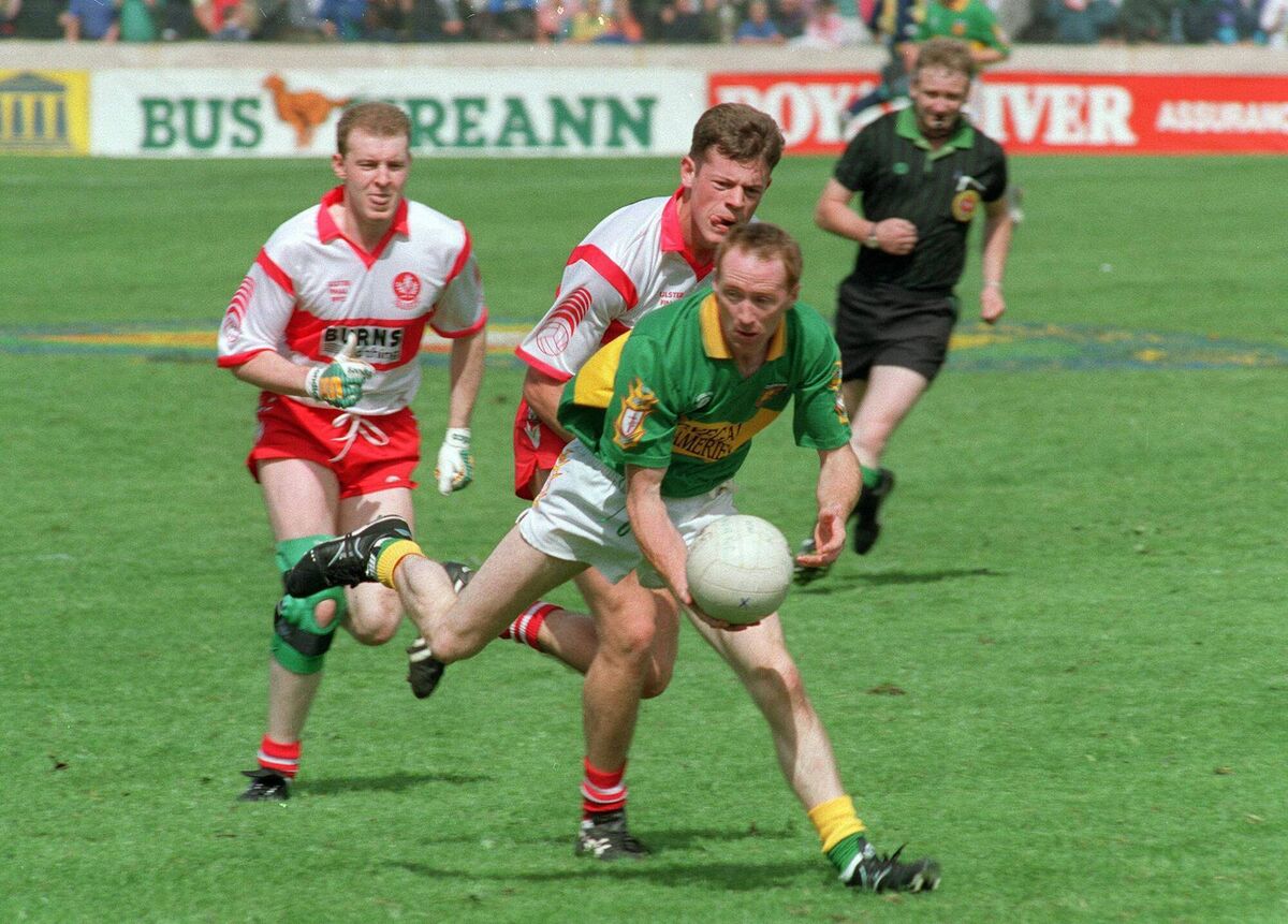 GLORY DAYS: Martin Shovlin in the 1992 Ulster final win over Derry. GLORY DAYS: Martin Shovlin in the 1992 Ulster final win over Derry.
