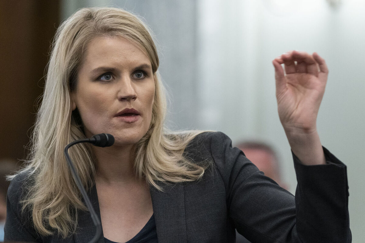 Former Facebook employee Frances Haugen testified to a Senate subcommittee about the harm the company's products were doing to children. Picture: Alex Brandon/AP