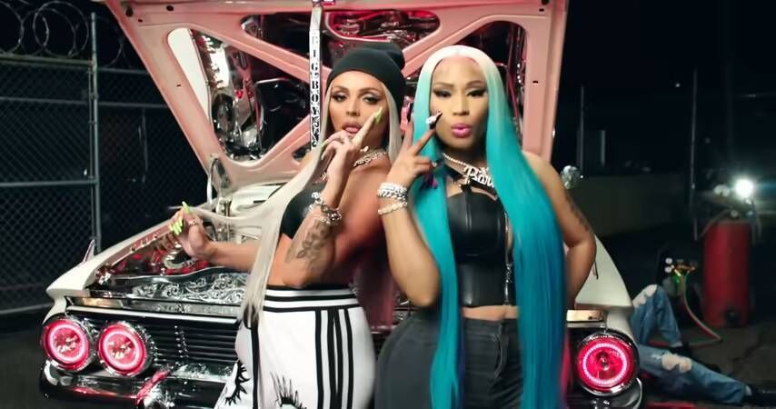 Screenshot from Jesy Nelson's new music video Boyz. Picture: Youtube Screenshot from Jesy Nelson's new music video Boyz. Picture: Youtube