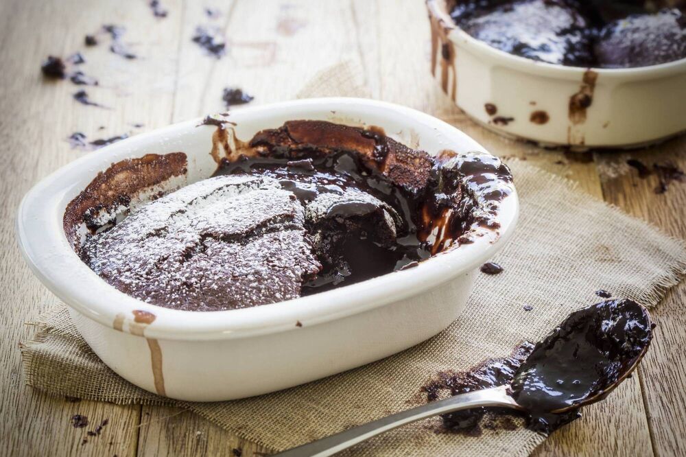 Chocolate chip maple syrup pudding