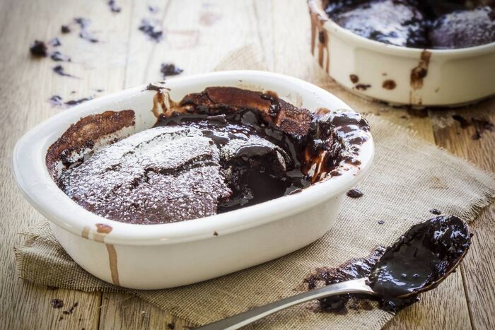Chocolate chip maple syrup pudding