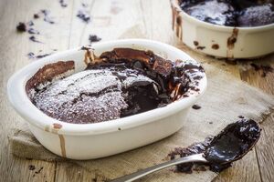 Chocolate chip maple syrup pudding