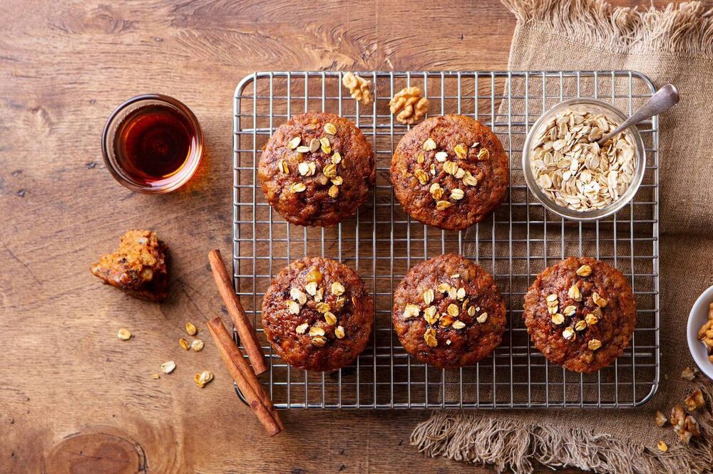 Maple syrup and parsnip muffins