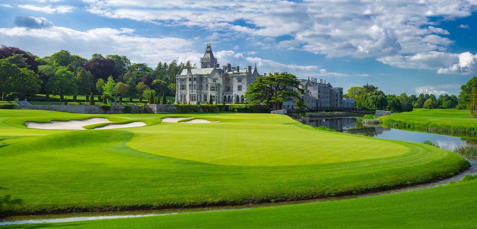The 18th green at Premiere Irish Golf Resort in Adare, County Limerick, Ireland.