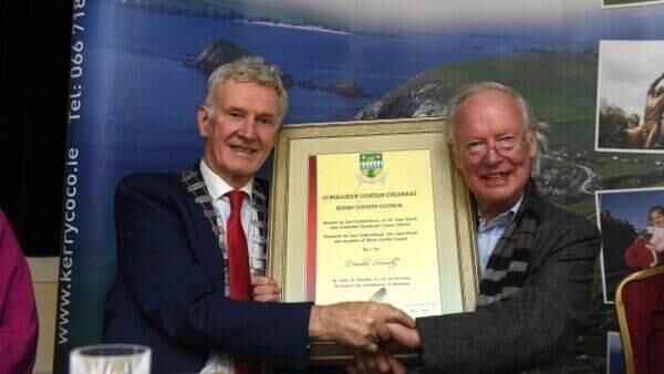 Poet Brendan Kennelly honoured in native Ballylongford by Kerry County Council in 2017. File picture. 
