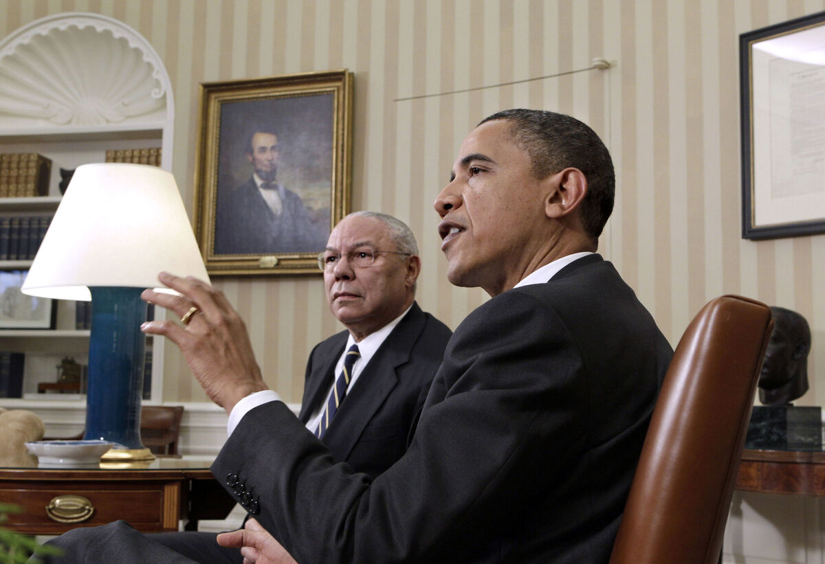 Former President Barack Obama said Powell was an exemplary soldier and an exemplary patriot. Picture: AP Photo/J. Scott Applewhite Former President Barack Obama said Powell was an exemplary soldier and an exemplary patriot. Picture: AP Photo/J. Scott Applewhite