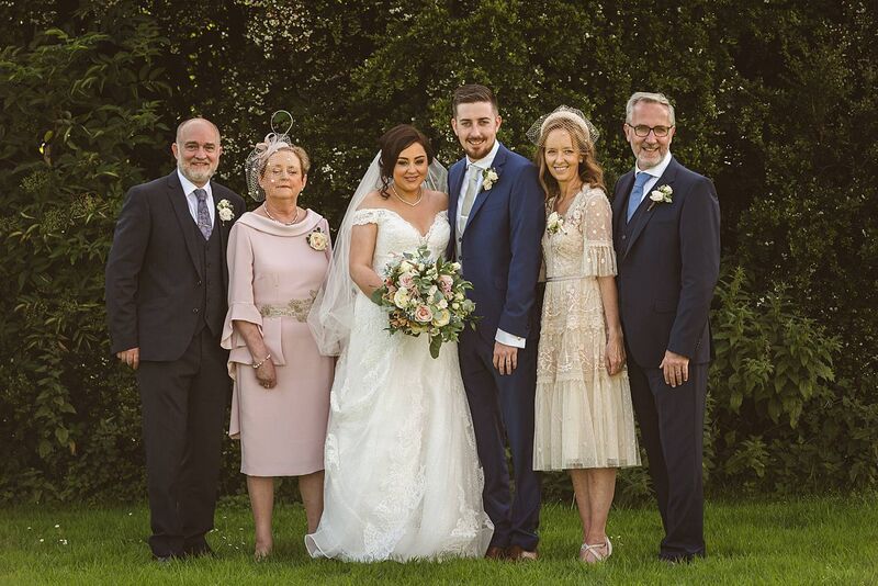 Roisin Heffernan and Niall Kelleher with Anna and Cillin Heffernan and the groom’s parents Rose and Frank Kelleher