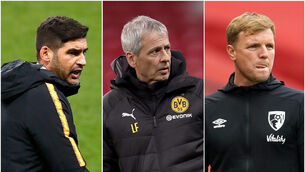 <p>Paulo Fonseca, Lucien Favre and Eddie Howe have all been linked with the job (PA)</p>