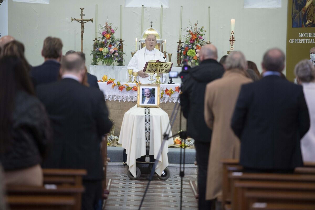 Tributes were posted by many during the online streaming of the funeral service. Picture: Domnick Walsh 