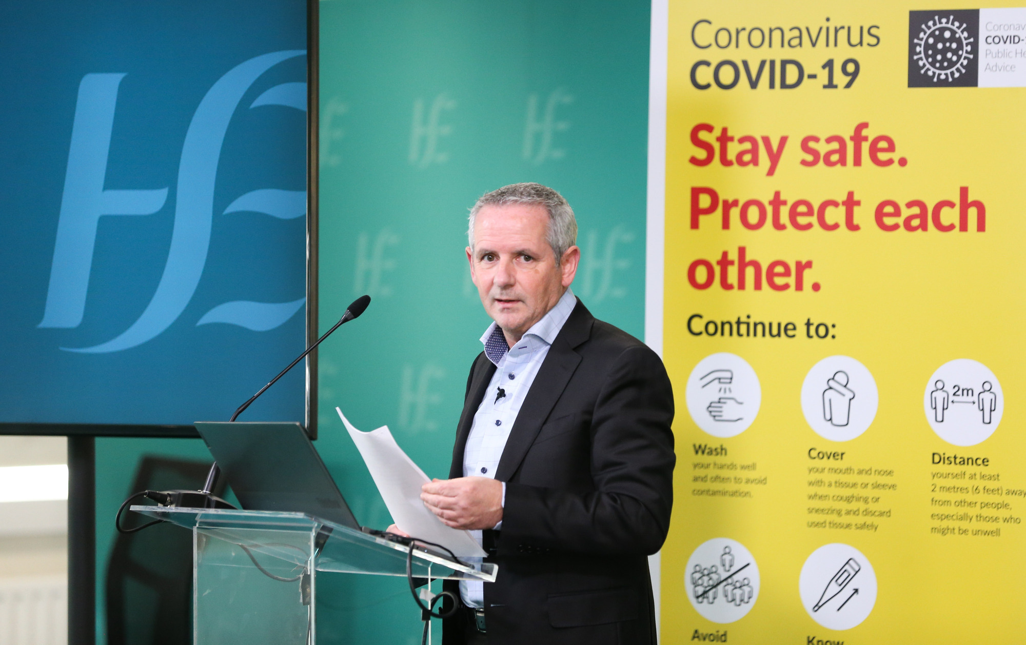 Paul Reid said over 30% of ICU capacity is now occupied by patients with Covid-19. Photo: Sasko Lazarov / Photocall Ireland