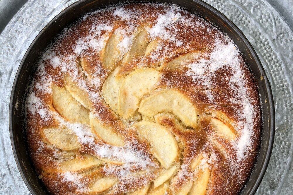 Swedish apple and cardamom cake
