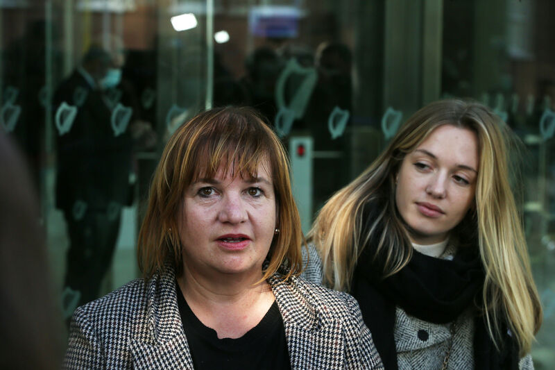 Anne Colomines' sister Alexandra with her daughter Thais Colomines outside Dublin Central Criminal Court this afternoon. Alexandra told other women who find themselves in controlling relationships that they should not be afraid and to talk to somebody they can trust. Photo: Collins Anne Colomines' sister Alexandra with her daughter Thais Colomines outside Dublin Central Criminal Court this afternoon. Alexandra told other women who find themselves in controlling relationships that they should not be afraid and to talk to somebody they can trust. Photo: Collins