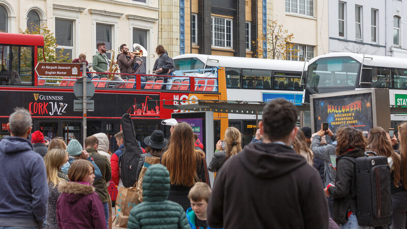 Watch: Hundreds brave the elements to soak up the atmosphere of Cork Jazz Festival Watch: Hundreds brave the elements to soak up the atmosphere of Cork Jazz Festival