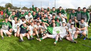 <p> The Passage team celebrating their victory over St Vincent's in the BCE Consulting Engineers Seandun JAHC final at Ballinlough. Picture: David Keane.</p>