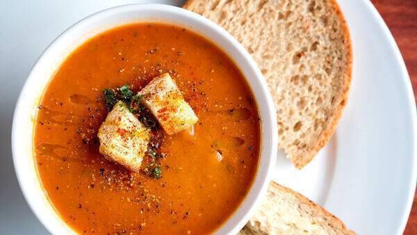Creamy tomato soup. Click for the recipe.