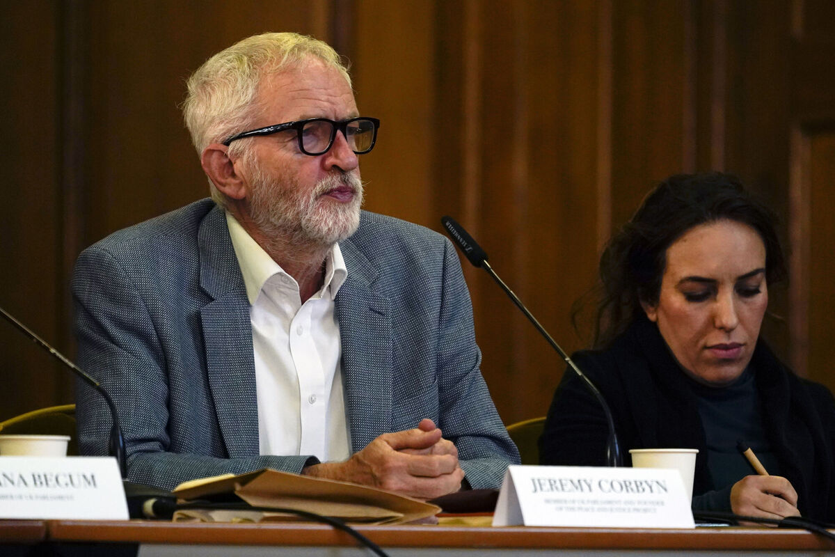 Britain's former leader of the Labour Party Jeremy Corbyn, left, and Stella Morris, partner of Julian Assange, attend the 'Belmarsh Tribunal', at Church House in London last Friday. Julian Assange has been held in Belmarsh high security prison for the last two-and-a-half years under conditions normally reserved for highly dangerous criminals. Photo: AP/Alberto Pezzali Britain's former leader of the Labour Party Jeremy Corbyn, left, and Stella Morris, partner of Julian Assange, attend the 'Belmarsh Tribunal', at Church House in London last Friday. Julian Assange has been held in Belmarsh high security prison for the last two-and-a-half years under conditions normally reserved for highly dangerous criminals. Photo: AP/Alberto Pezzali