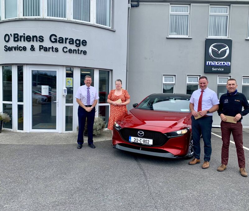 Those who celebrated work anniversaries with O'Briens. Pictured (L-R) Philip O’Brien, Pauline Hayes, Roy Corbett, Dave O’Brien.