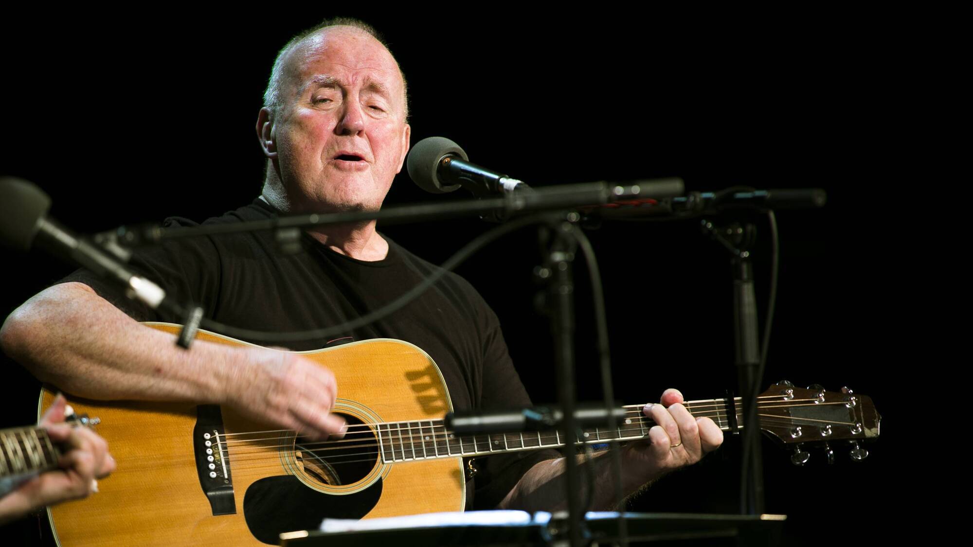 Christy Moore performs in Claremorris in 2015: the folk legend returns with a new single, bearing a heavy message