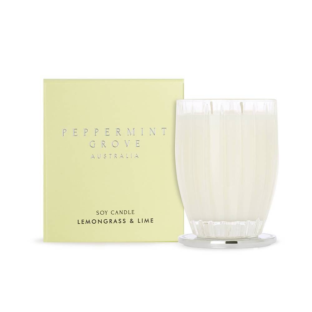 Peppermint Grove Lemongrass &amp; Lime soy candle. 