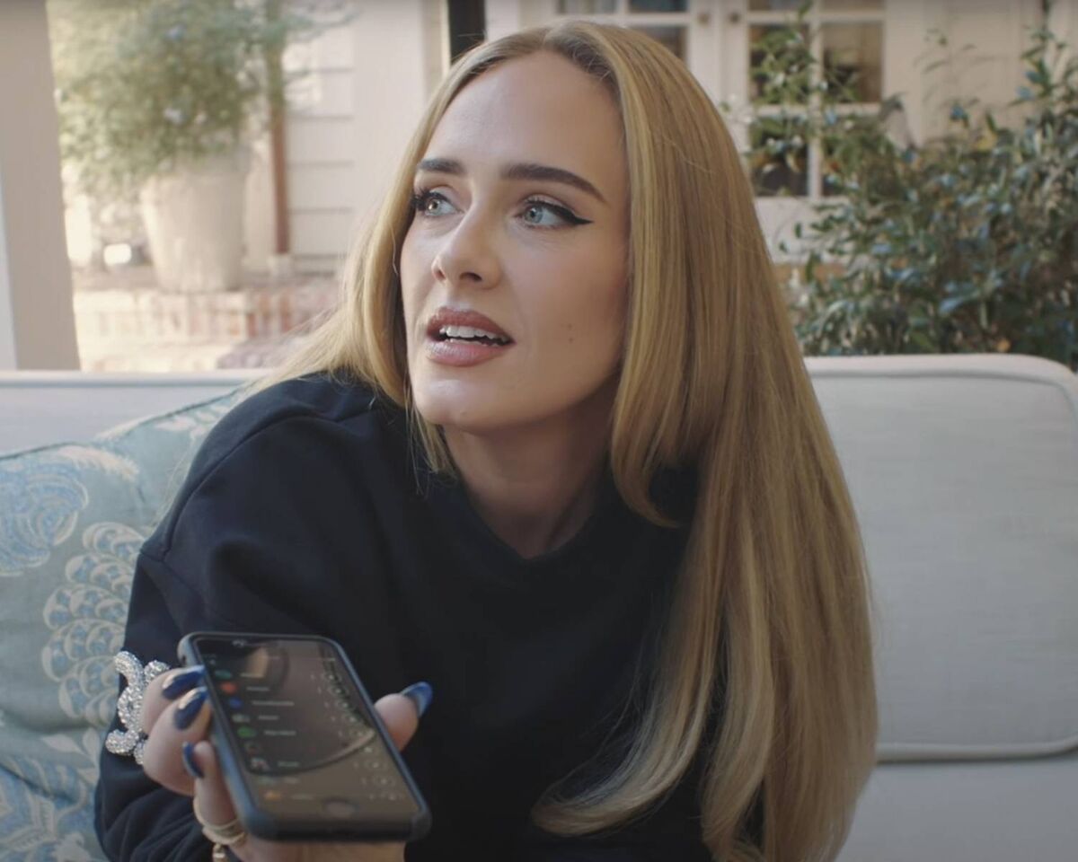 Adele in her garden. Picture: Joe Sabia for Vogue