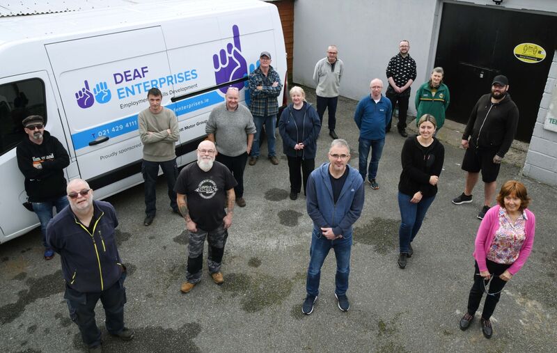 Craftspeople at Deaf Enterprises, Cork.