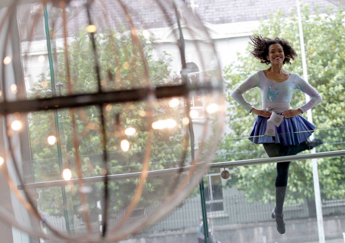 Riverdance cast member, Ruth Charles, in full flight in Cork. Photo: Mark Stedman