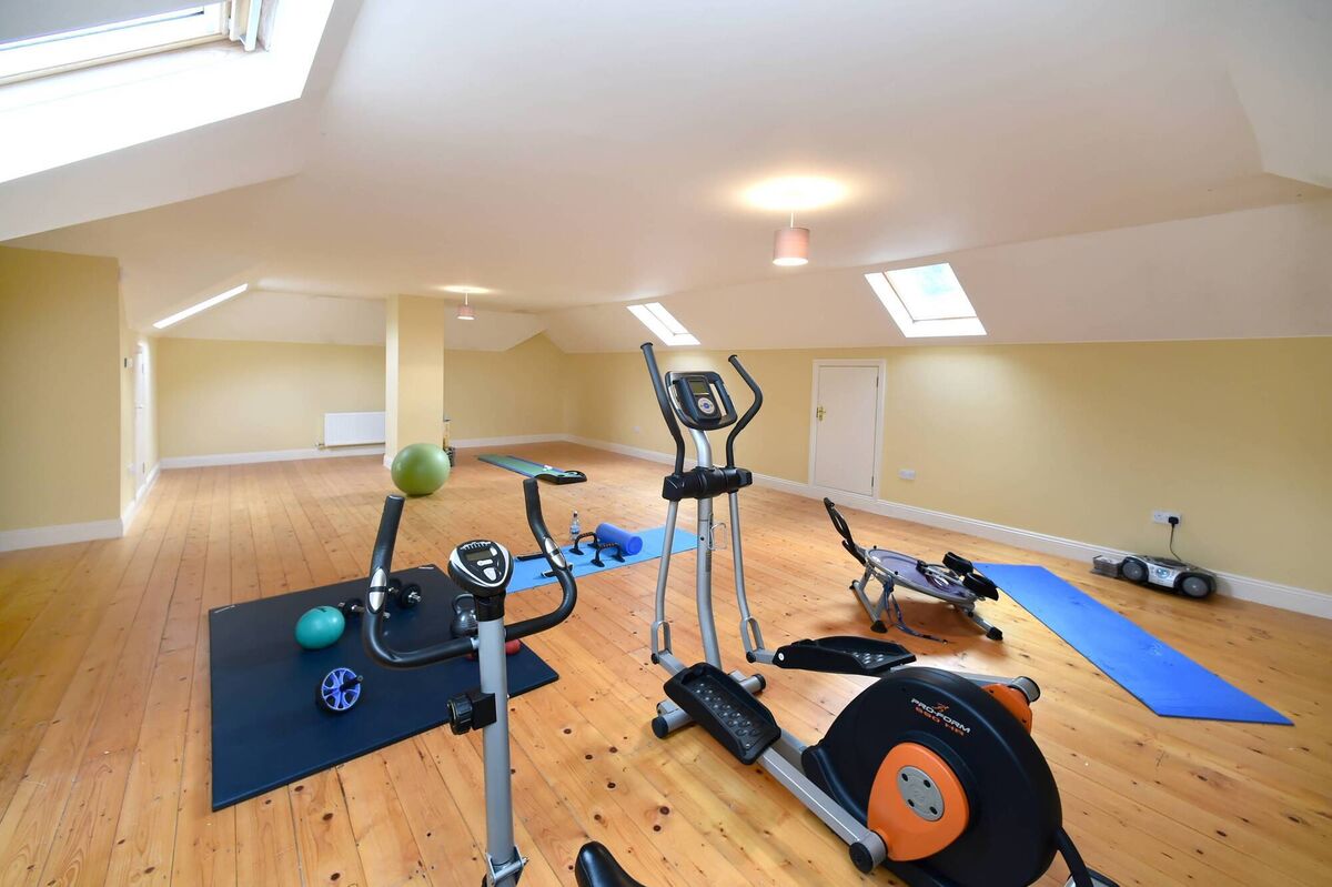 There's an 850 sq ft attic level gym, the size of a good two-bed apartment There's an 850 sq ft attic level gym, the size of a good two-bed apartment