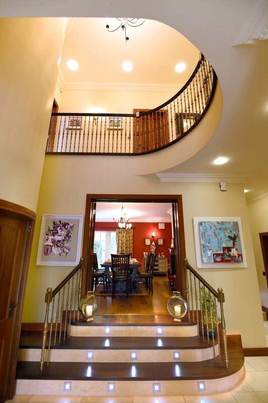 Plush split-level interiors