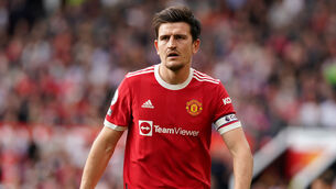 <p>Harry Maguire apologised to Manchester United fans after last weekend’s 5-0 loss to Liverpool (Martin Rickett/PA).</p>