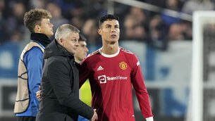 <p>Ole Gunnar Solskjaer compared Cristinao Ronaldo to Michael Jordan (Luca Bruno/AP)</p>