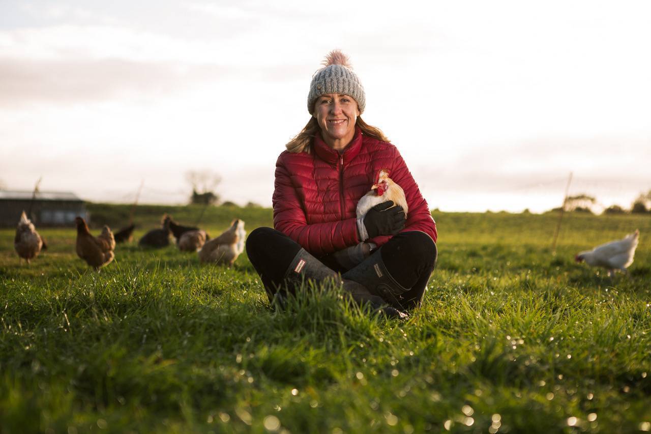Kylie Magner of Magners Farm who sell eggs along with their own lamb and a range of organic vegetables.