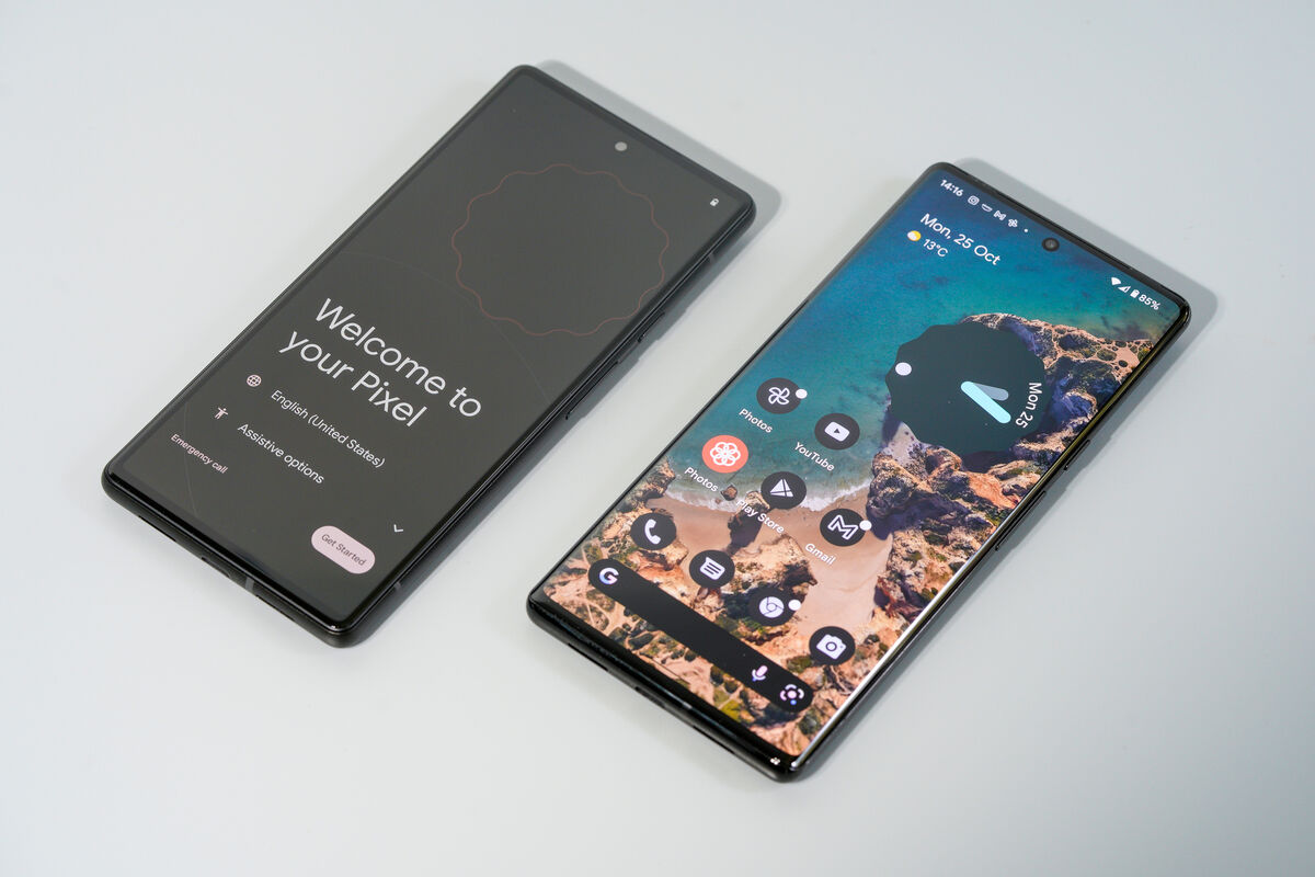 Google Pixel 6 and Pixel 6 Pro. Pic: Noel Campion