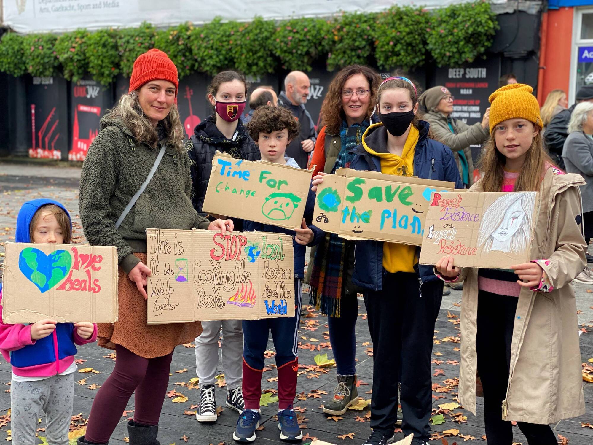 In Cork, protesters took part in a rally to show their support for real action on climate justice. Picture: Damien O'Mahony