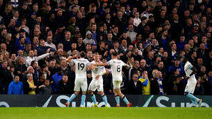 <p>Burnley's Matej Vydra celebrates scoring the equalizing goal. Picture: Tess Derry/PA</p>