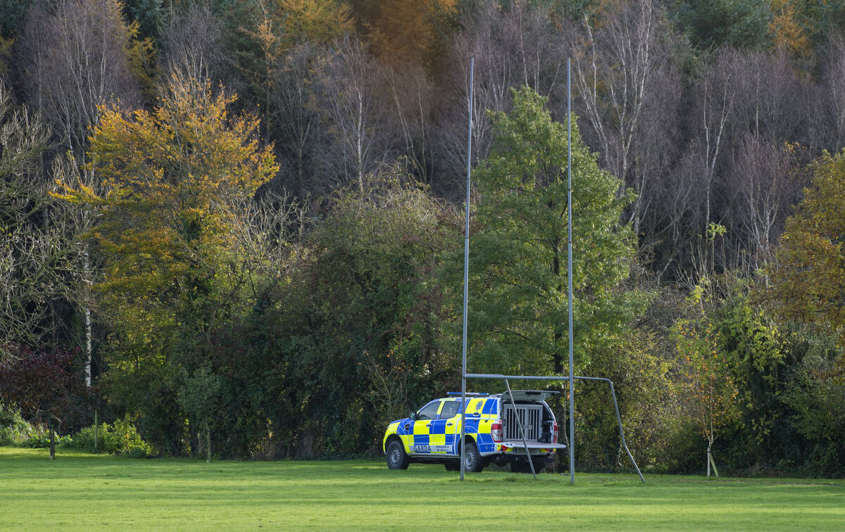  The Garda dog unit at St. Colman's College pitches and Health Campus in Fermoy. Picture: Dan Linehan