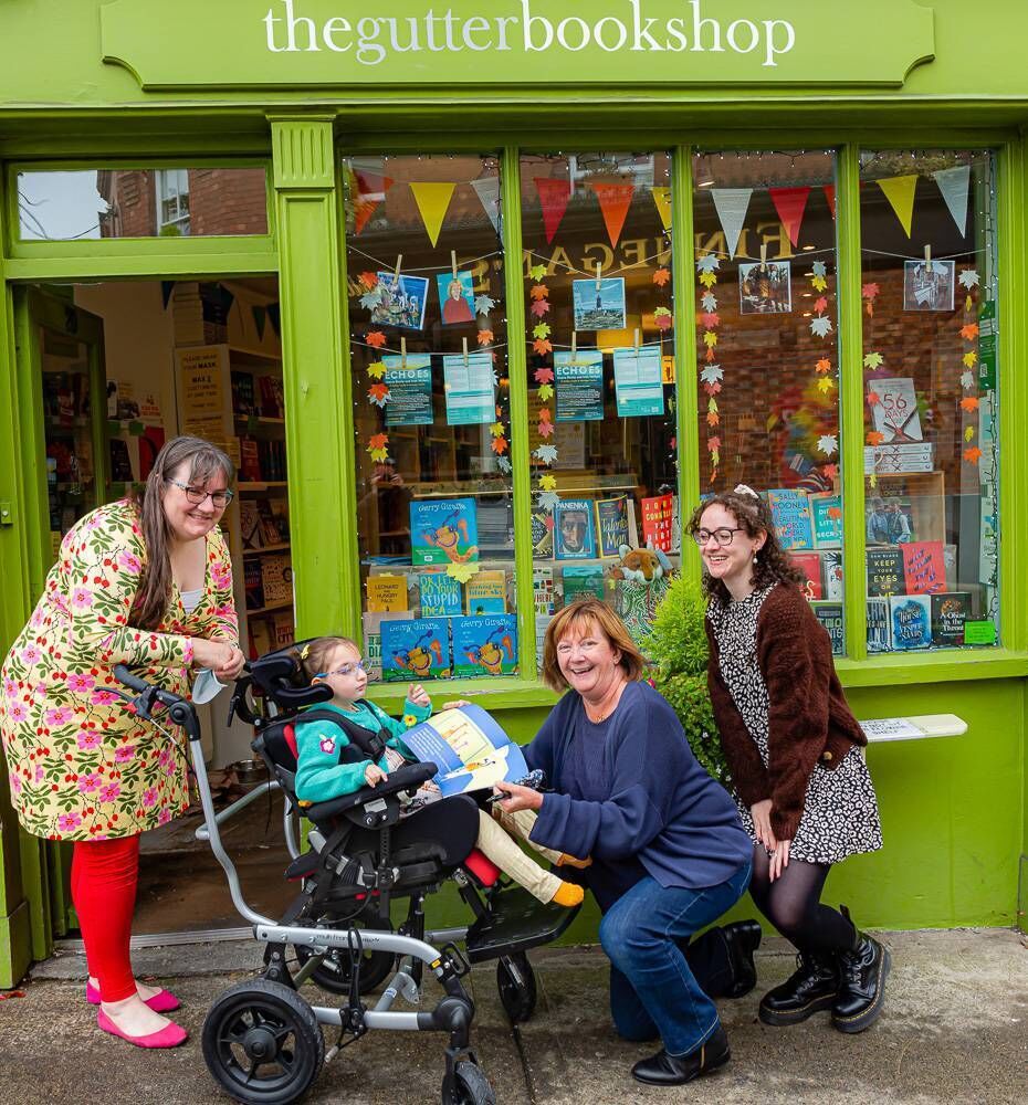 Sam Kenny, Ava Kenny, Valerie Judge and Emilie Roberts launch Gerry The Giraffe Goes To Hospital at The Gutter Bookshop, Dalkey County Dublin. Picture: Sara Hanley Sam Kenny, Ava Kenny, Valerie Judge and Emilie Roberts launch Gerry The Giraffe Goes To Hospital at The Gutter Bookshop, Dalkey County Dublin. Picture: Sara Hanley